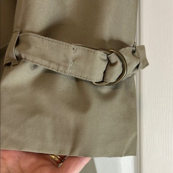 London Fog Women's Maincoats Khaki Trench Coat Removable Plaid Lining Size 12 - Picture 6 of 14